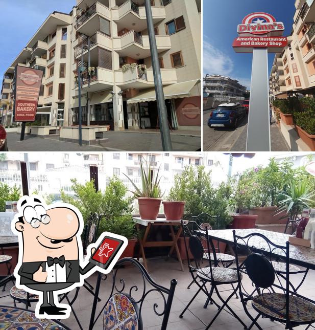 La foto di esterno e interni da Divina's American Restaurant & Bakery