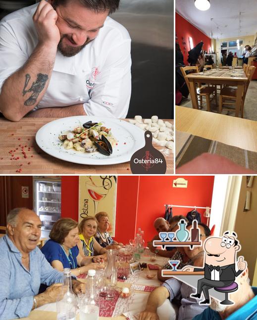 Gli interni di Osteria 84 Matera