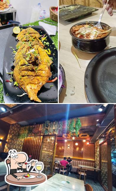 Among different things one can find food and interior at AL AZIM DARBAR