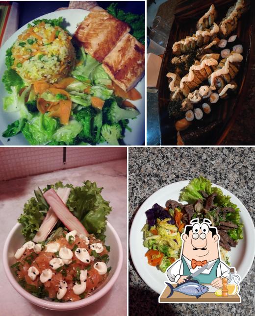 Salmão grelhado em Shouri Itiban Sushi e Bar