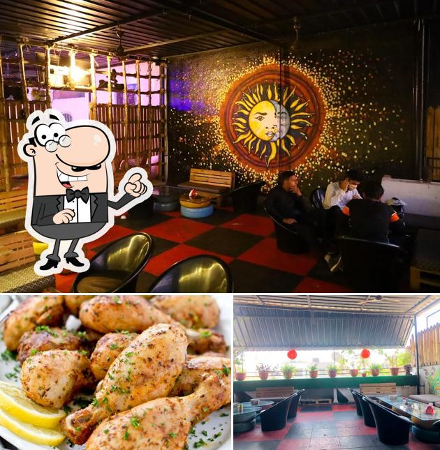 Take a look at the photo depicting interior and meat at DAMAO Rooftop Bar