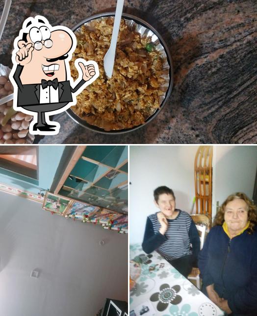 Among different things one can find interior and food at Karthik Restaurant