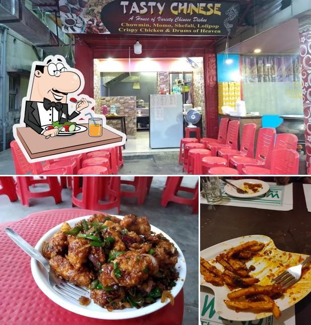 This is the photo showing food and interior at TASTY CHINESE