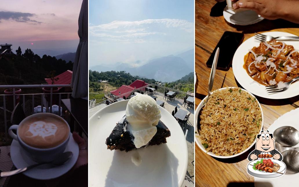 Take a look at the image showing food and interior at Evaans Cafe