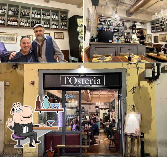 Gli interni di L'Osteria