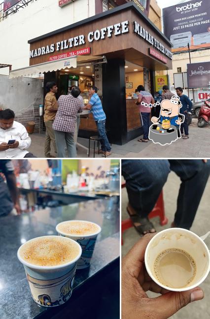 This is the picture showing food and interior at Madras Filter Coffee