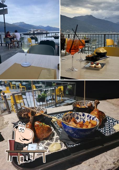 La interni e cibo del ristorante