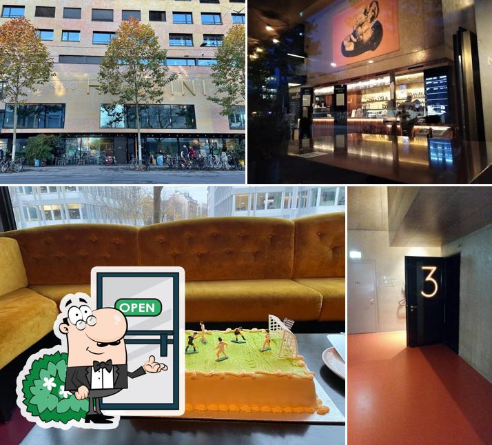 Puoi goderti l'aria fresca da seduto all'esterno di Houdini Kino/Bar