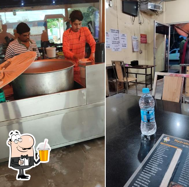 Enjoy a beverage at Hyderabad Biryani