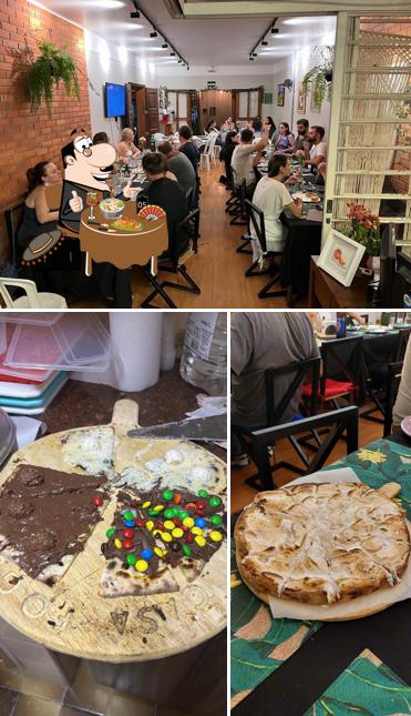 O Palestra Itália Pizza Bar se destaca pelo comida e interior