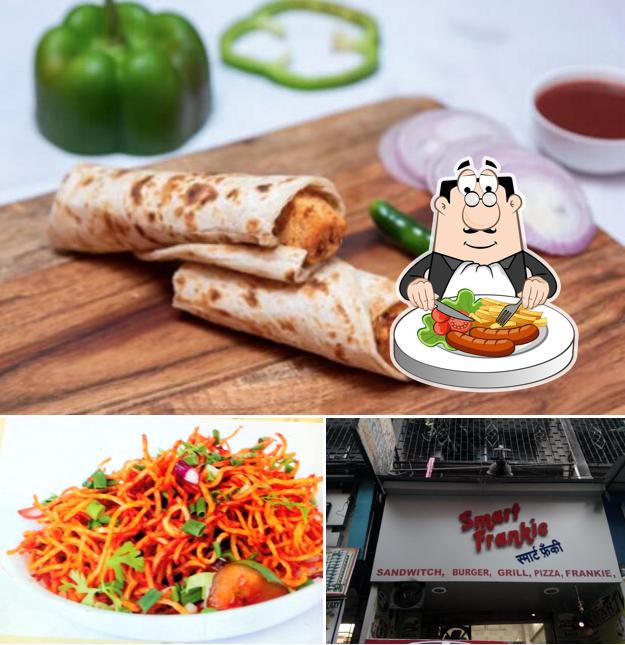 This is the picture showing food and exterior at Smart Frankie