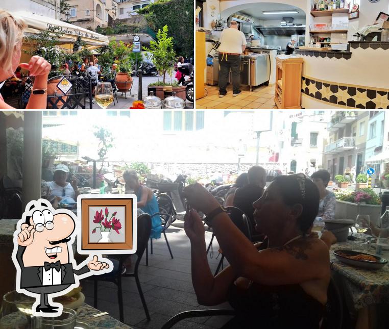 Gli interni di Trattoria dei Cartari