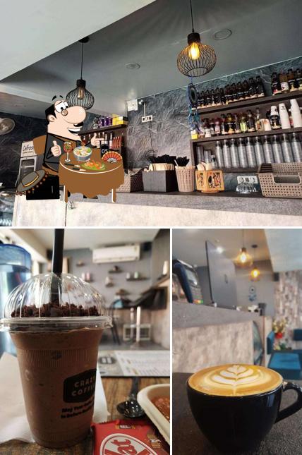 The restaurant's food and bar counter