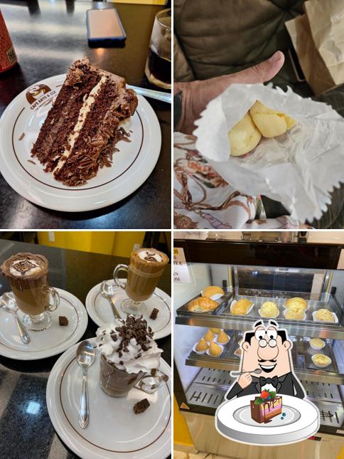 Bolo de chocolate em Café Arte & Cia