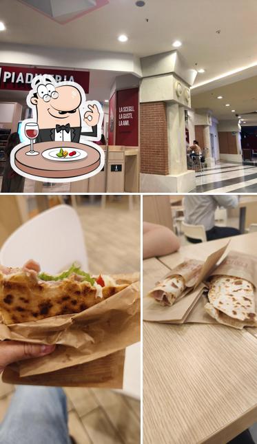 Tra le varie cose da La Piadineria si possono trovare la cibo e interni
