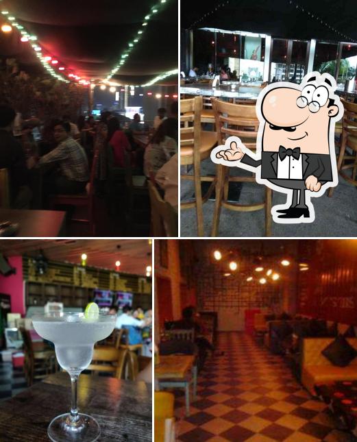 Take a seat at one of the tables at Fly High
