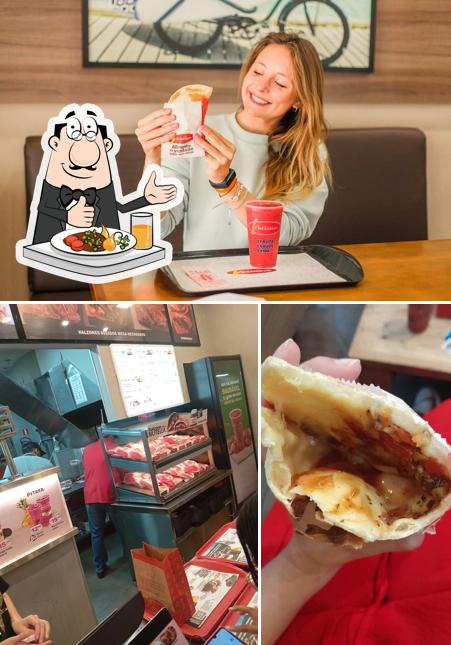 A imagem do Mini Kalzone Shopping Mueller’s comida e exterior