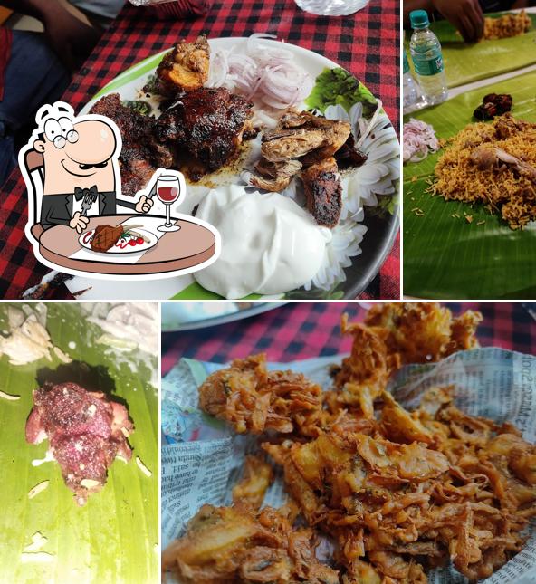 BASHA BAHI BIRIYANI serves meat meals