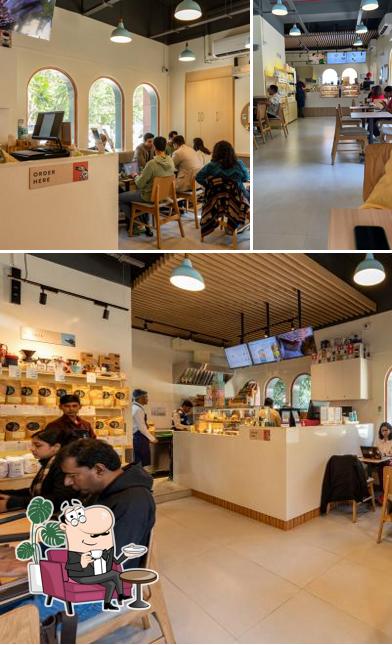 The interior of Blue Tokai Coffee Roasters Nirvana Courtyard