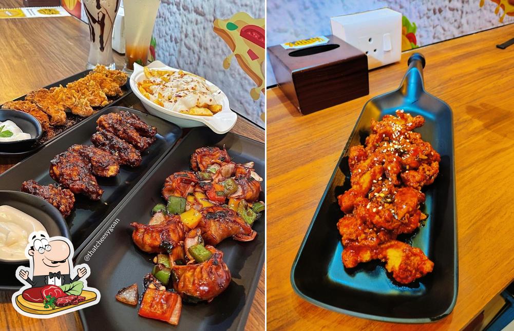 Pick meat dishes at Happy Flakes resto cafe