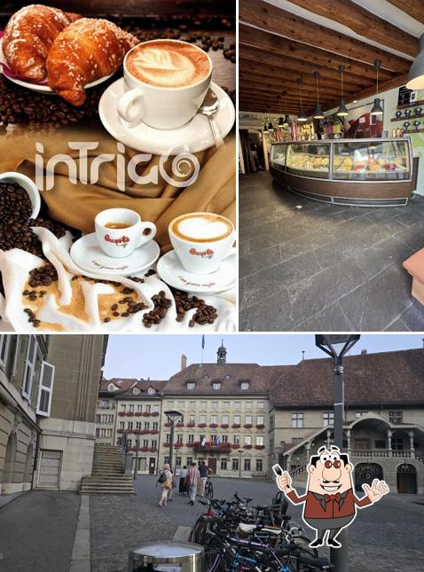 La cibo e esterno del ristorante