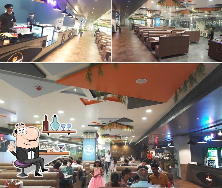 The interior of Octant Pizza Shaan Mall Anand