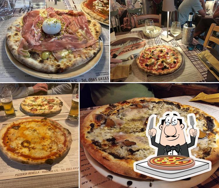 A Pizzeria Benella, puoi ordinare una bella pizza