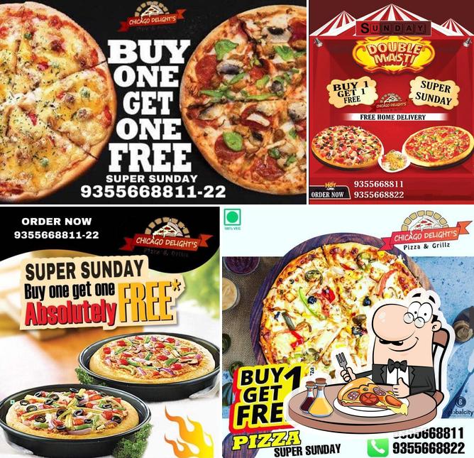 Get pizza at Chicago Delights- Fatehabad
