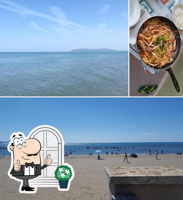 La foto di esterno e cibo da Saline Beach