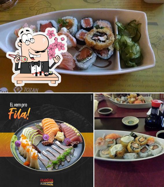 Prove diversas opções de sushi