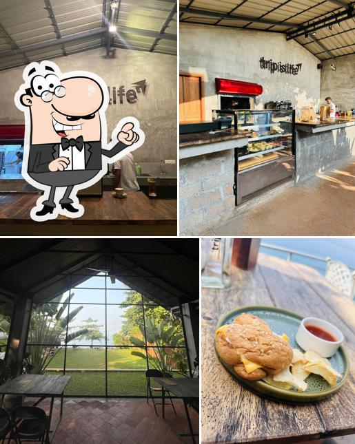 The interior of Cafe Trip is Life