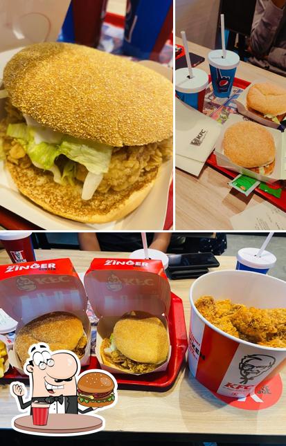 Try out a burger at KFC