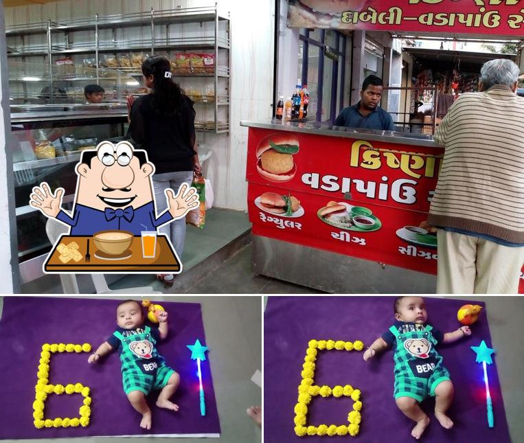 Food at Krishna vadapav centre diwalipura