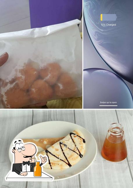 Enjoy a drink at La Belgn Waffles N Creps