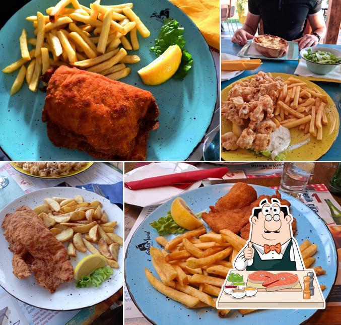 Fish and chips al Restoran Santa Maria