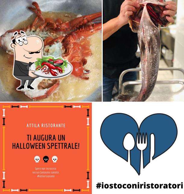 Scegli tra i molti pasti di mare offerti a Attila