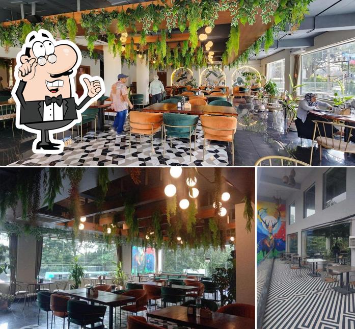 Take a seat at one of the tables at Bana