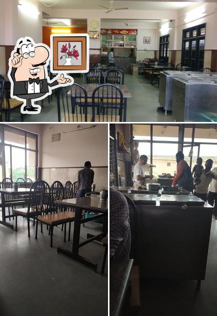 The interior of Pallavi Pure Veg Hotel