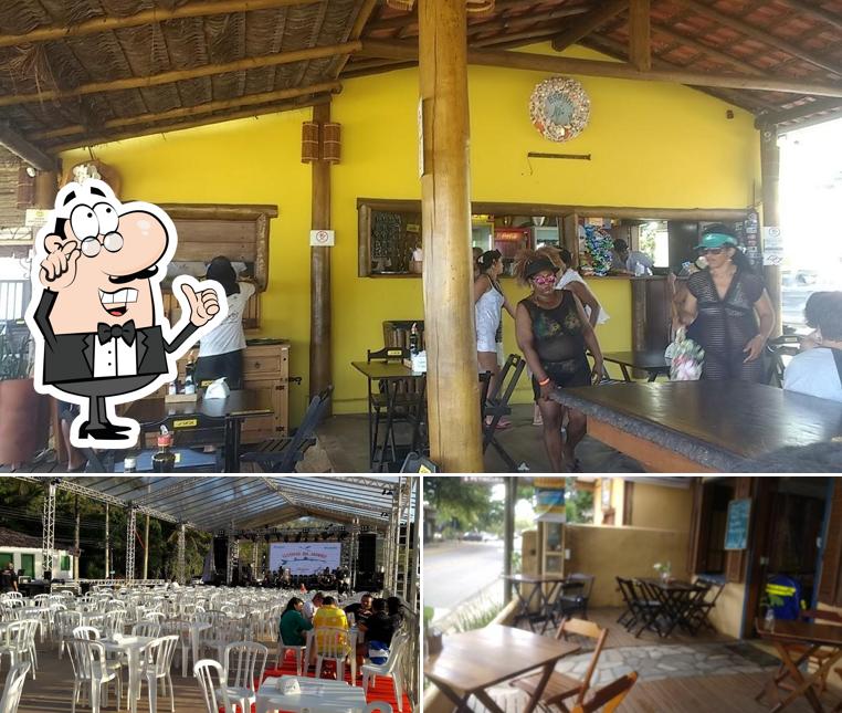 O interior do Quiosque Ilha do Camarão