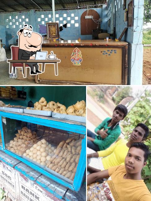 Among different things one can find interior and food at Bihari Hotel