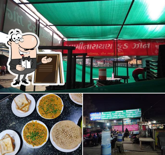 The picture of exterior and food at Indian Zayka