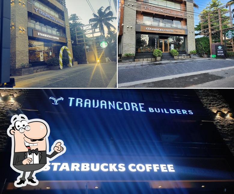 The exterior of Starbucks