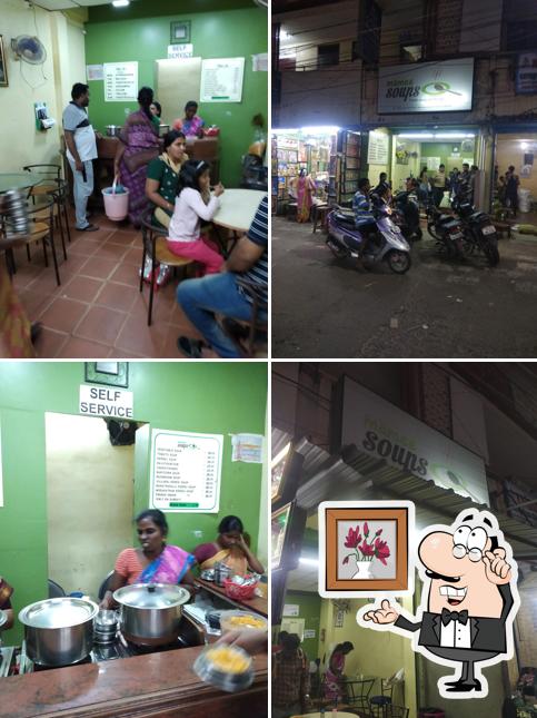 The interior of Mamee Soups West Mambalam