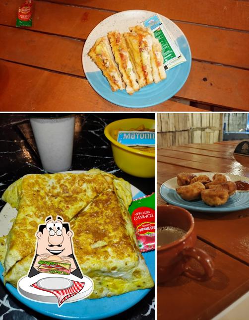 Club sandwich at Idam Cafe