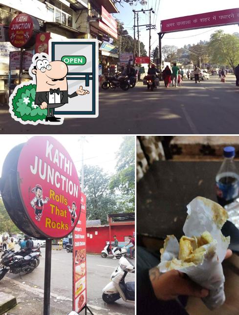 The photo of Kathi Junction’s exterior and food