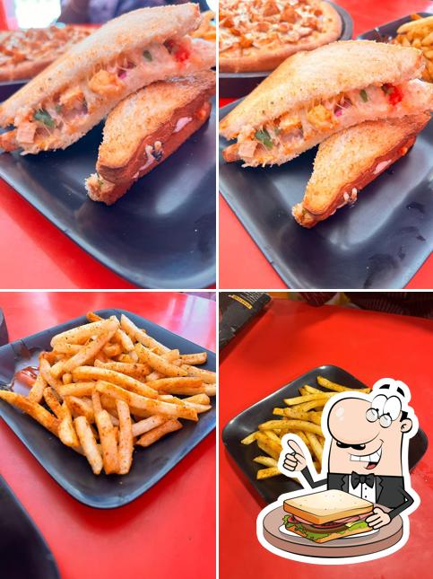 Grilled cheese sandwich at Classic pizza burger