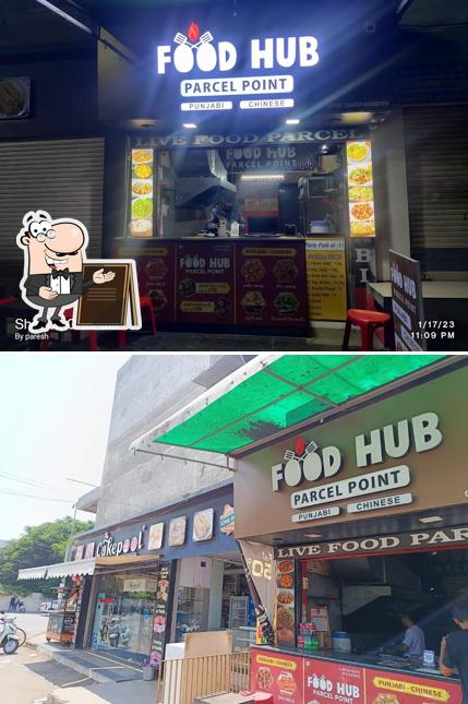 The exterior of FOOD HUB parcel point