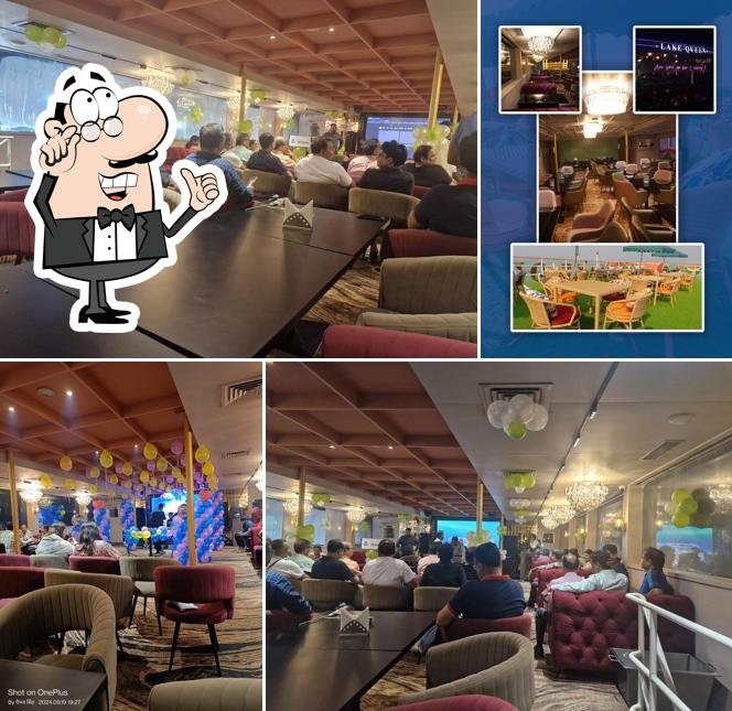 The interior of Lake Queen Cruise (Gorakhpur)