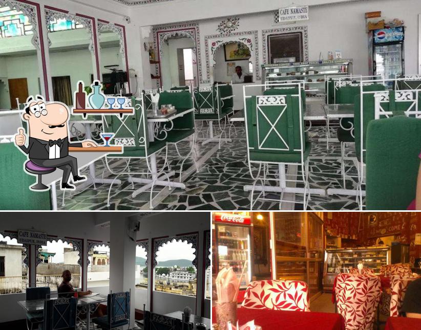 The interior of Namaste Cafe & Restaurant - Best Indian Food Restaurant in Udaipur