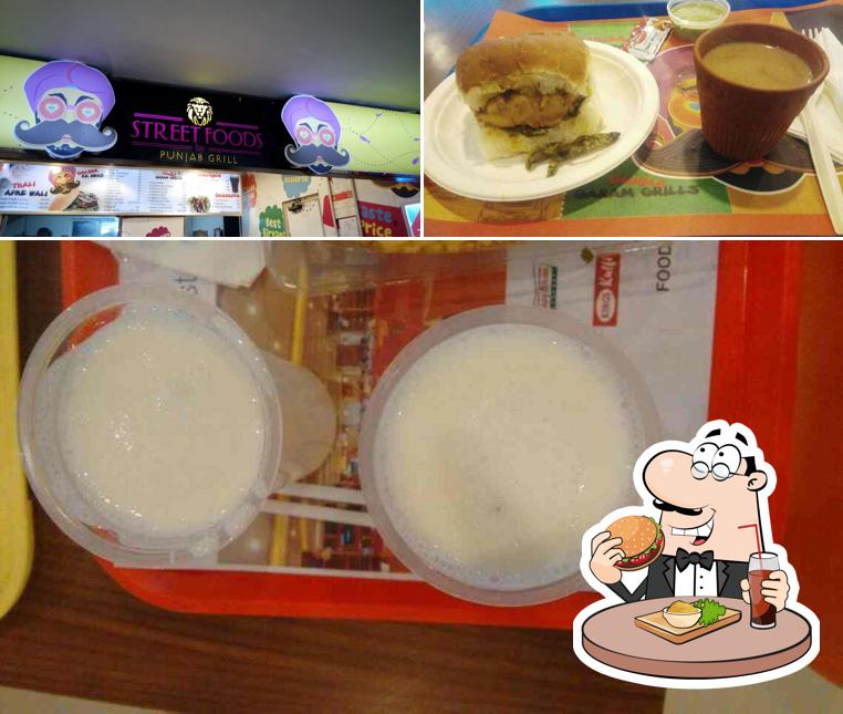 Try out a burger at Street Foods By Punjab Grill MG Road